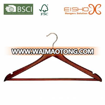 Flat Top Suit Hanger with Non-Slip Pant Bar (MC032)