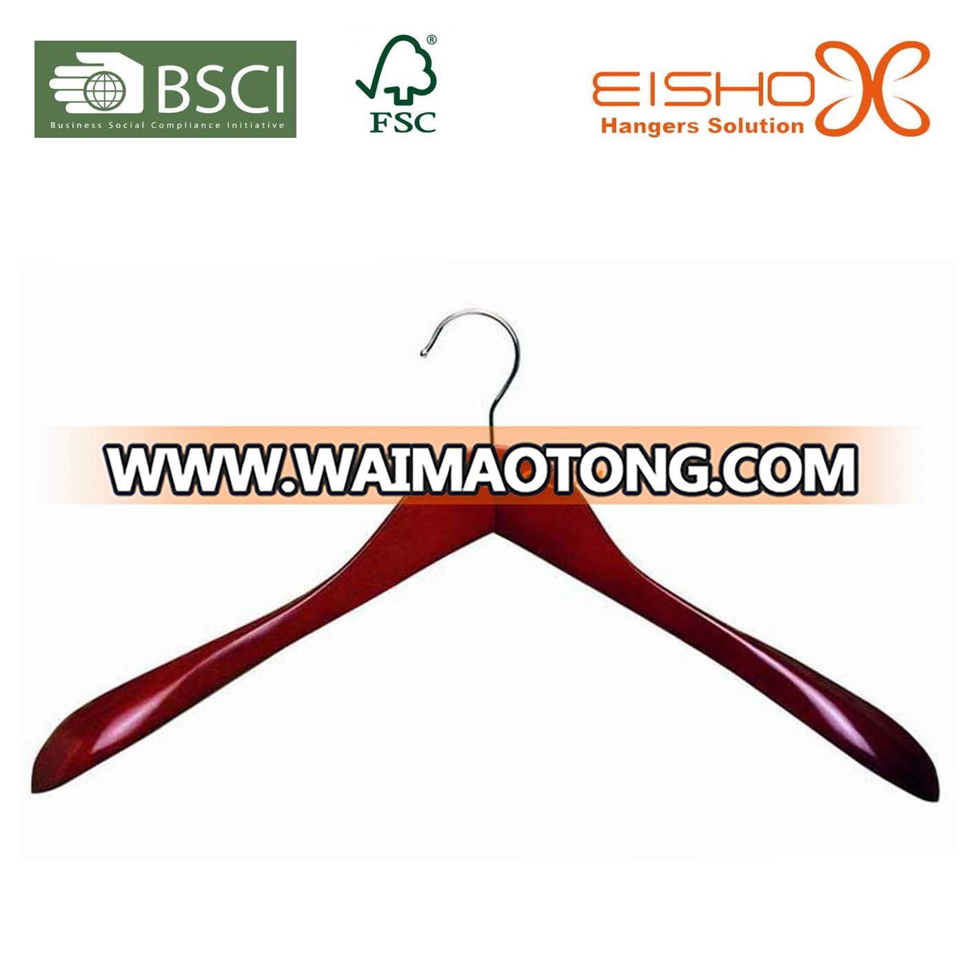 Red Paint Wooden Hanger for Coat