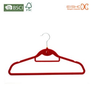 Beauty Red Color Display Style Velvet Clothes Hanger