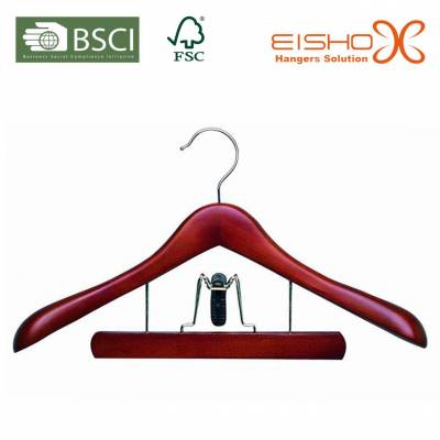 Multifunctional Wooden Shirt Hanger with Skirt Clip Hanger (MC072)