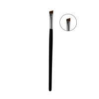 small fiber hair wood handle angled eyebrow makeup brush wholesale Customized private label